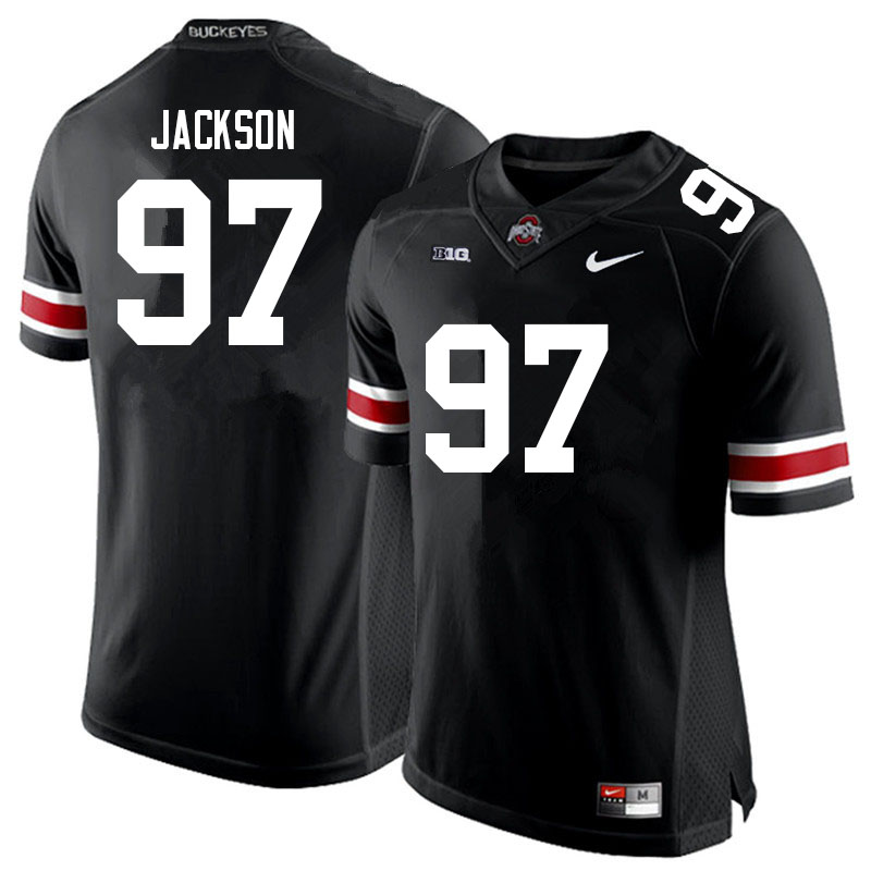 Men #97 Kenyatta Jackson Ohio State Buckeyes College Football Jerseys Sale-Black